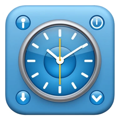 Focused Timer" (Blue Minimalist) sticker