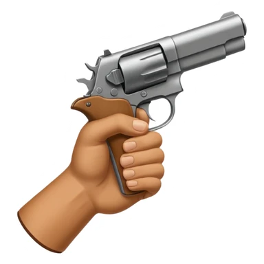 Signe de main en forme de pistolet de face point vers le ciel  sticker