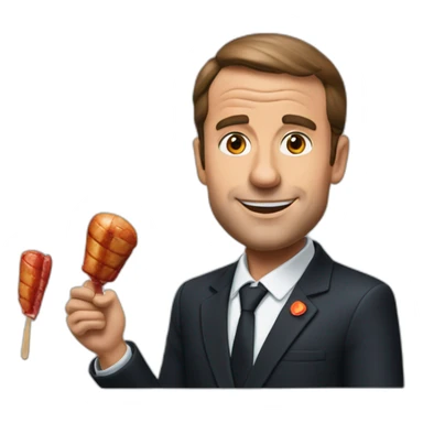 Barbecue Macron sticker