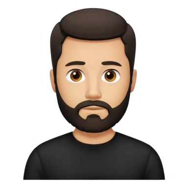 bearded man in black collarless shirt  sticker