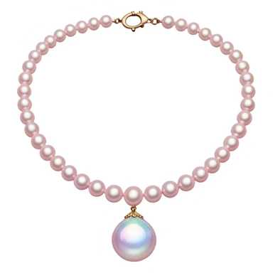 pearl pink necklace sticker