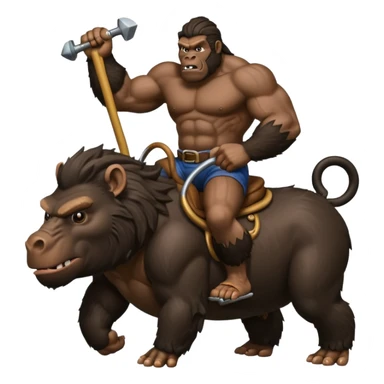 king kong on hog rider clash of clans sticker