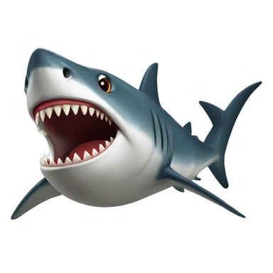 Tiburón con sombreado de copa  sticker