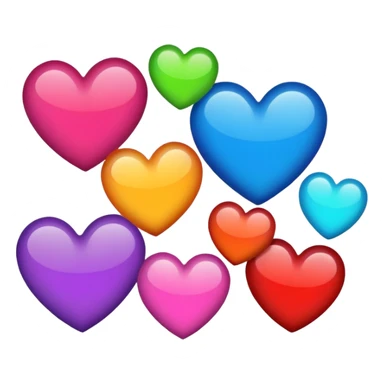 Hearts full of colours  sticker