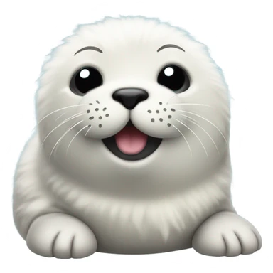 Cute fluffy seal sticker