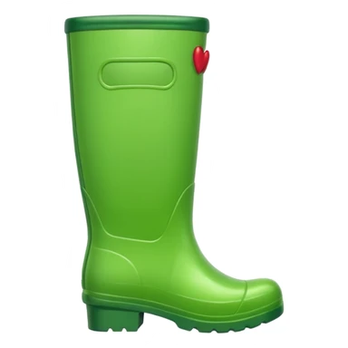 green welly, apple style emoji, simple and cute sticker