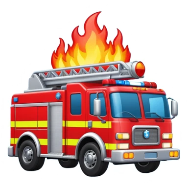 un emoji similar a este pero de un camión de bomberos sticker