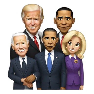 joebiden donald trum and obamna sticker