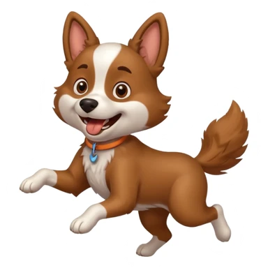 crazy dog running around everywhere sticker