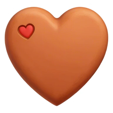 Terracotta heart sticker