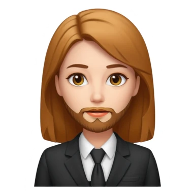 bearded woman in a suit sticker