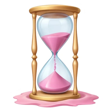 pink hourglass sticker