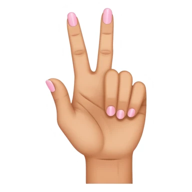 A hand sticking pinky finger sticker