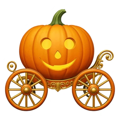 pumpkin carriage sticker