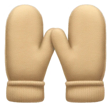 Beige mittens sticker