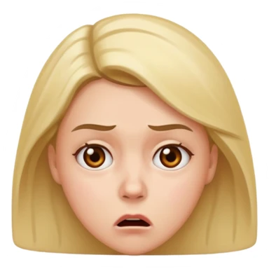 woman shocked with frown sticker