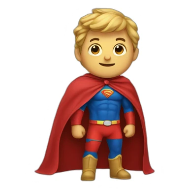 Super Dave with a cape sticker