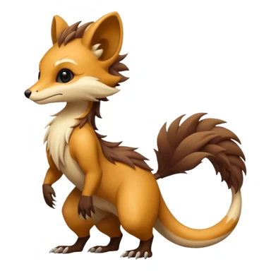 Cool furry anthropomorphic fantasy-Vernid-creature by LiLaiRa with a long tufted tail (full body) sticker