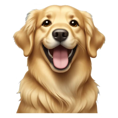 Golden retriever smiling  sticker