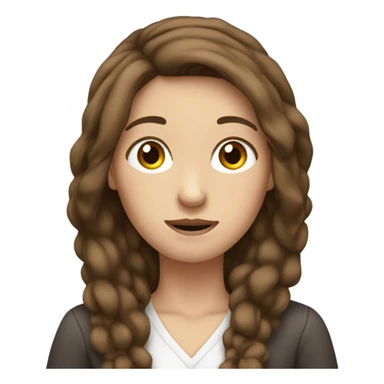 brown hair white skin woman face palm sticker