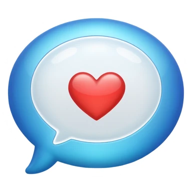 chat bubble with a heart inside sticker
