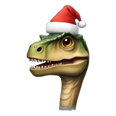 Dinosaurier mit Weihnachtsmütze sticker
