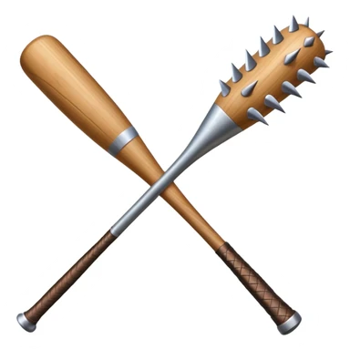 Baseball bat with big spikes sticker