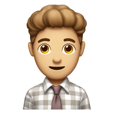 Uomo grasso con camicia a quadri che mangia un panino e un gelato sticker