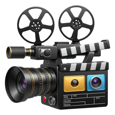 Video camera with elements 1-2 of others emoji sticker