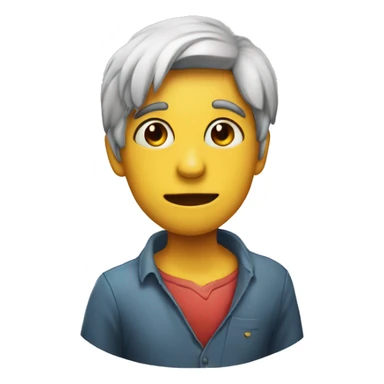 Hace un emoji llorando con un corazón al lado sticker