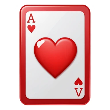 ace of heart poker card sticker