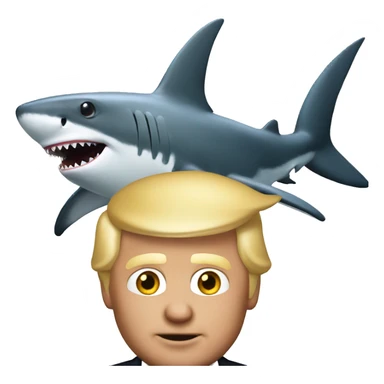 trump on a shark sticker