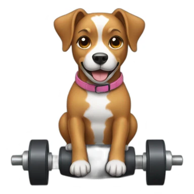 dog on roller sticker