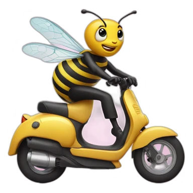 a bee fling on a scooter sticker