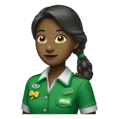 green girl scout trefoil sticker