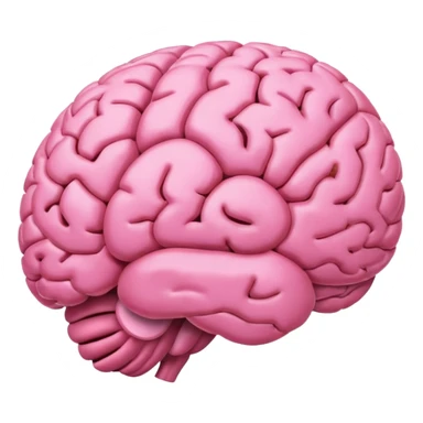 pink brain sticker