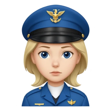 blue uniformed girl soldier sticker