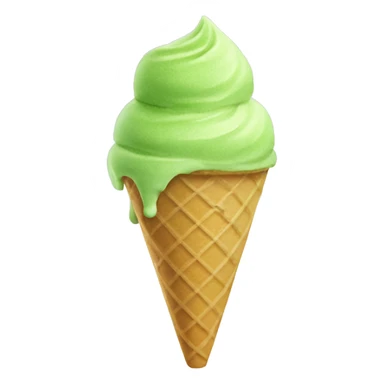One Matcha icecream with cone sticker