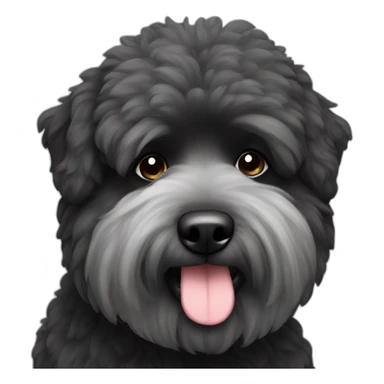 Caniche black fat sticker
