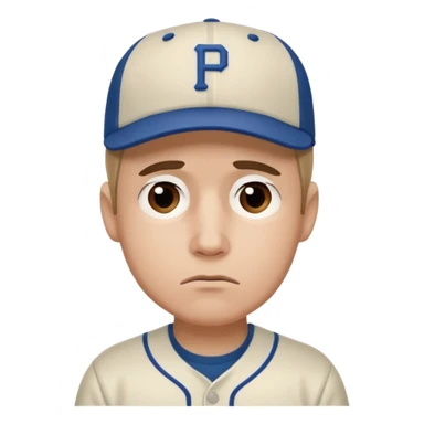 Una carita triste con una gorra de base pro show i q se llame rober sticker