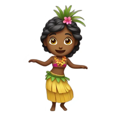 hula dancer sticker