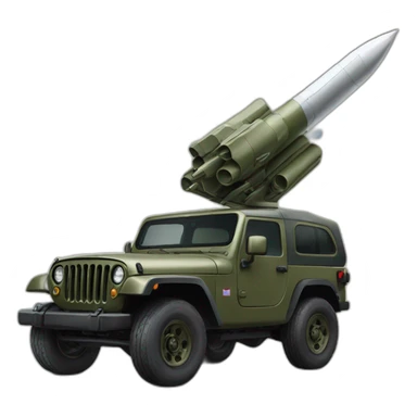 military missile launching jeep sticker