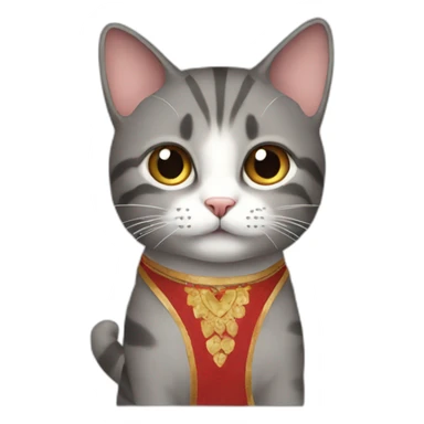 A cat wearing Indiana dress sticker