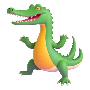 crocodile with a dynamic pose sticker