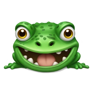 Angry frog sticker