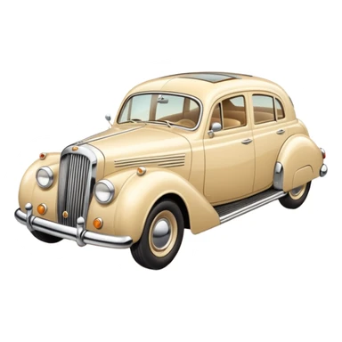Beige creamy retro long car sticker