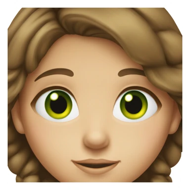 Girl with brown hair and green eyes Christmas  sticker