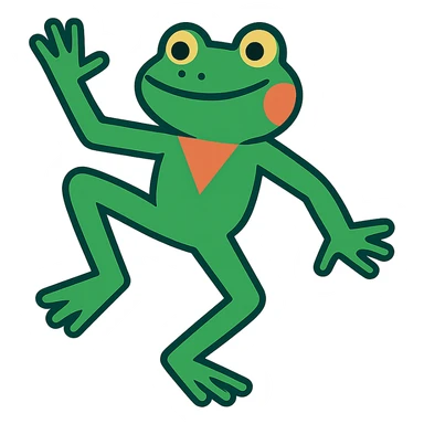 dancing frog sticker