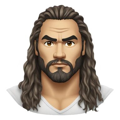 realistic jason momoa wearing tee sticker