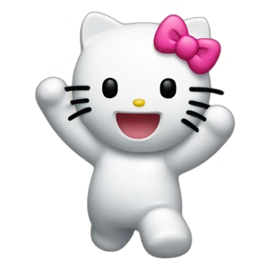 Hello kitty qui fait un dab sticker